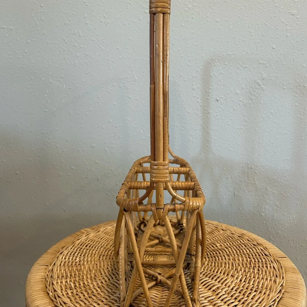 Vintage Rattan Wicker Woven Wine Bottle Holder
